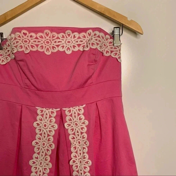 Lilly Pulitzer Betsey Strapless Pink Embroidered Dress - Picture 7 of 8